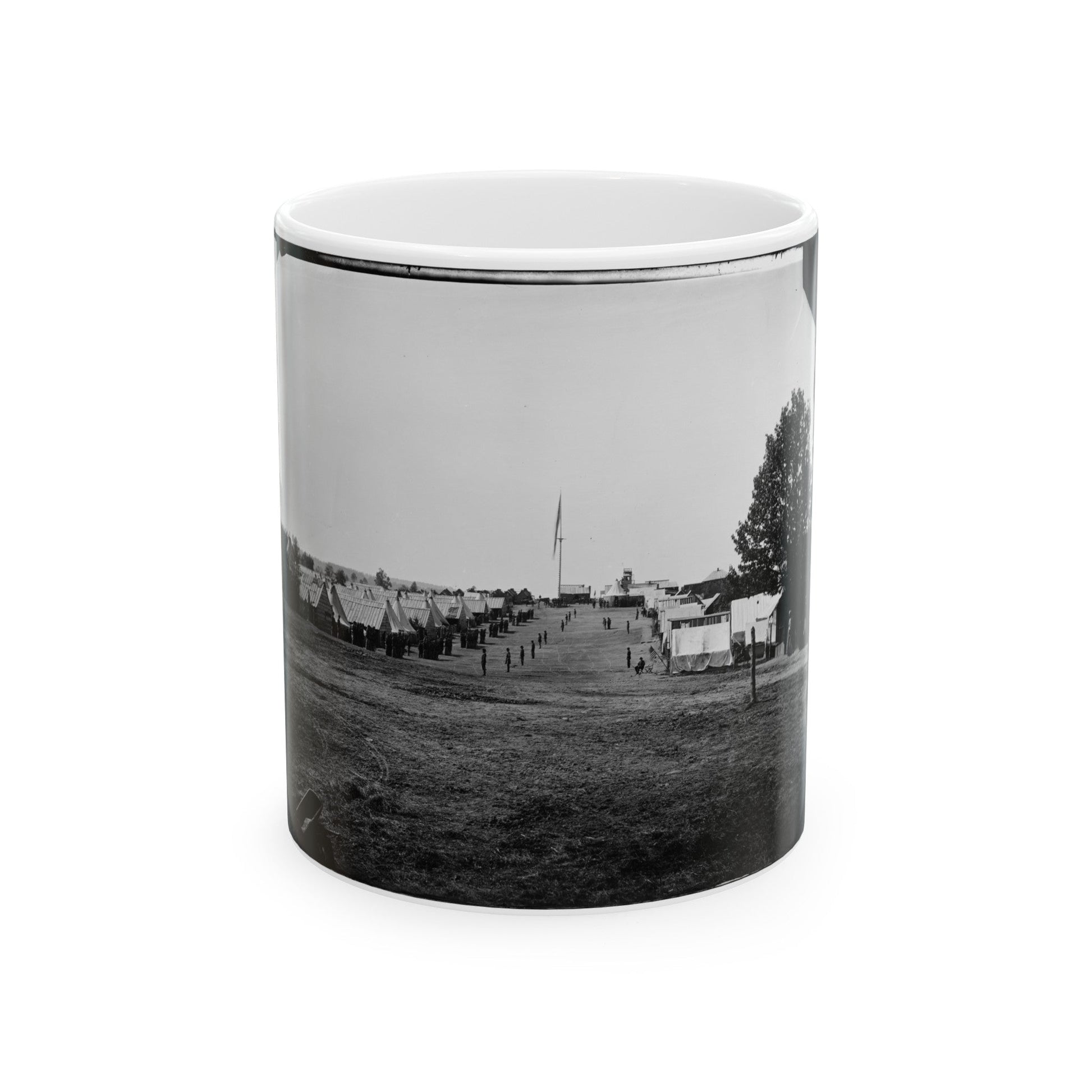 Prospect Hill, Va. General View Of 13th New York Cavalry Camp (U.S. Civil War) White Coffee Mug-11oz-The Sticker Space