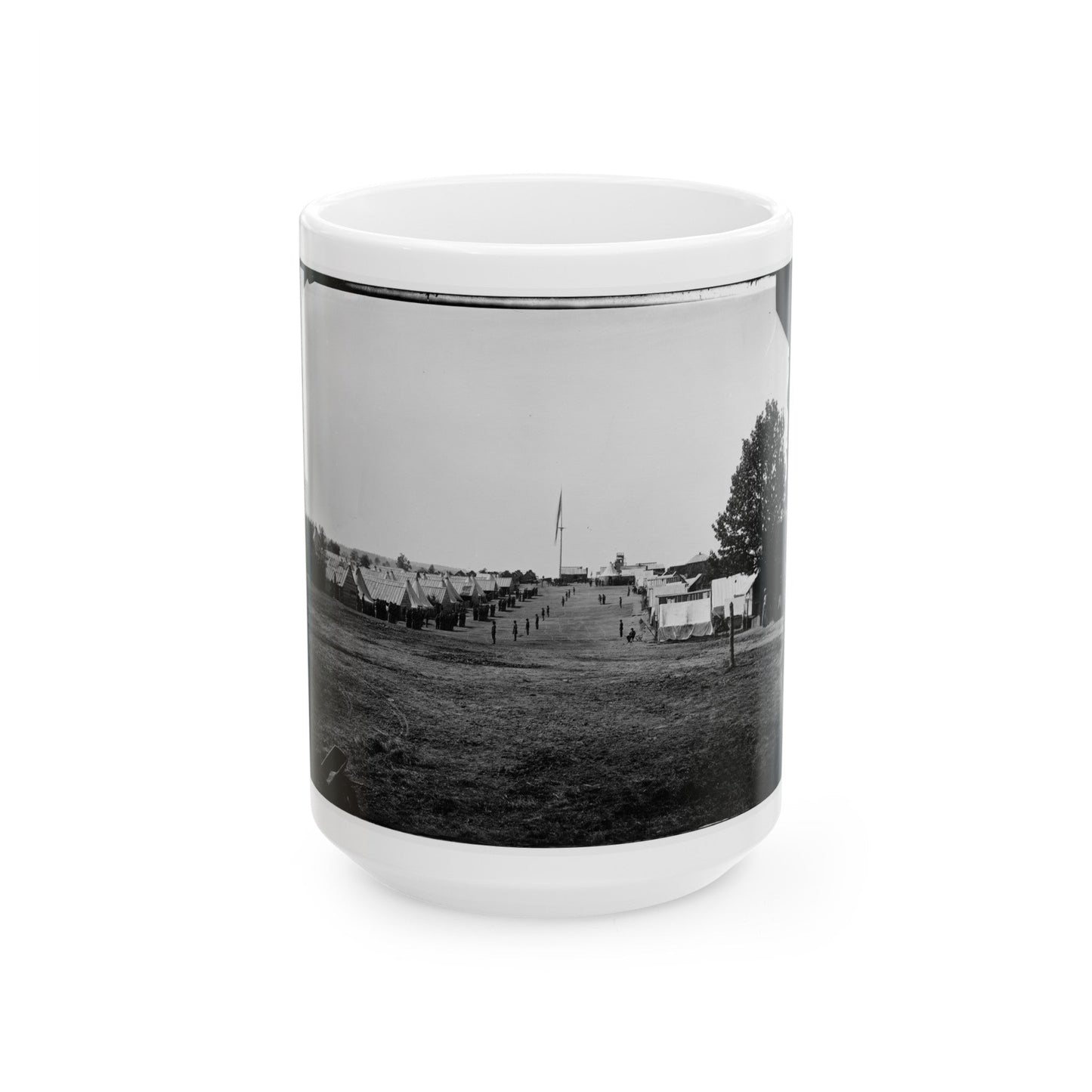 Prospect Hill, Va. General View Of 13th New York Cavalry Camp (U.S. Civil War) White Coffee Mug-15oz-The Sticker Space