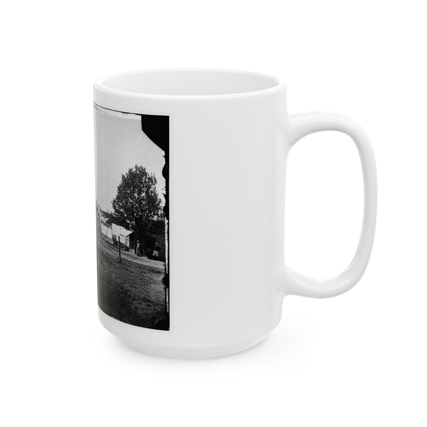 Prospect Hill, Va. General View Of 13th New York Cavalry Camp (U.S. Civil War) White Coffee Mug-The Sticker Space