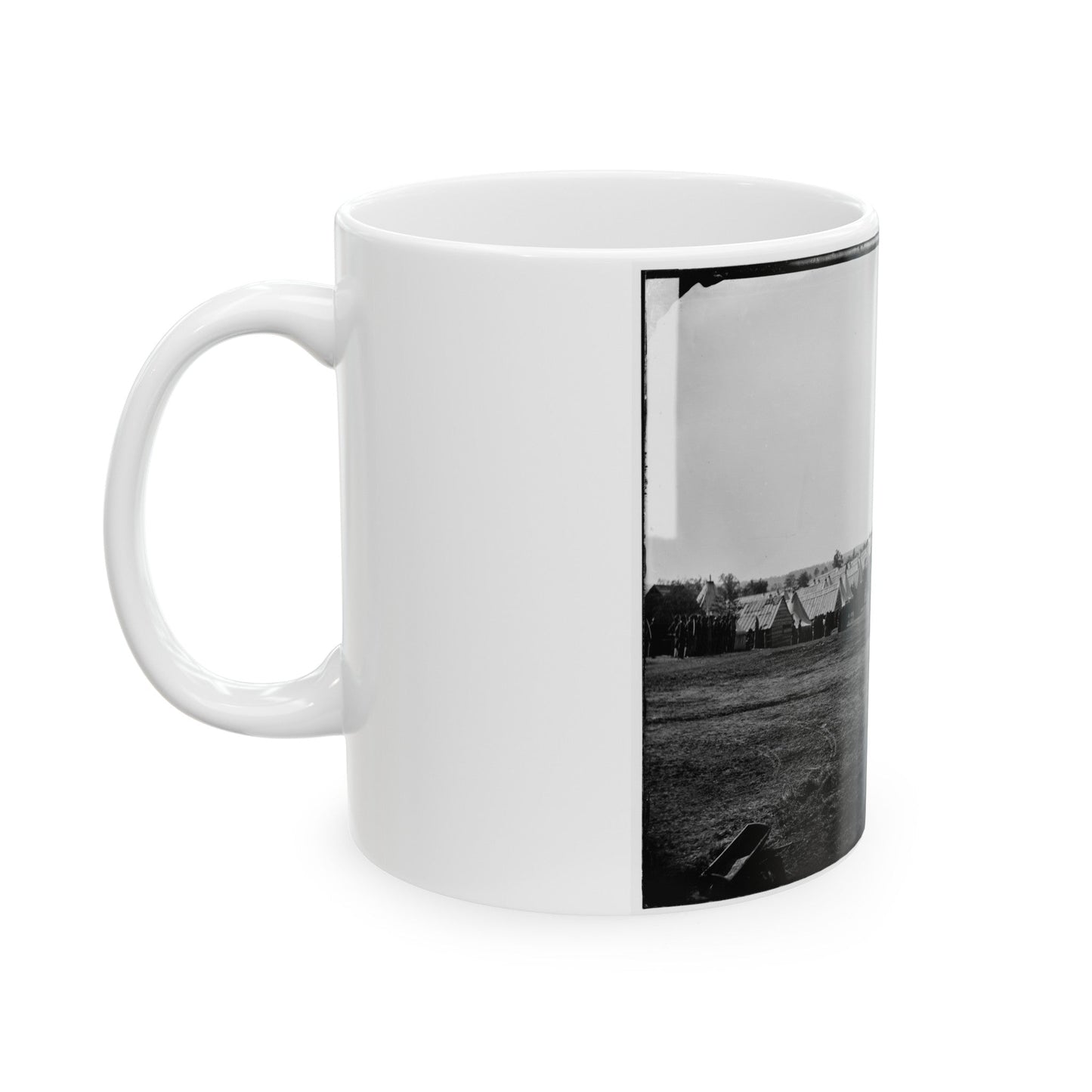 Prospect Hill, Va. General View Of 13th New York Cavalry Camp (U.S. Civil War) White Coffee Mug-The Sticker Space