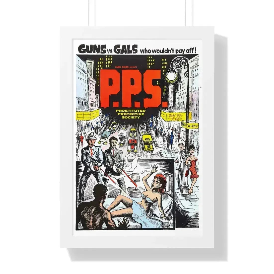 PROSTITUTES PROTECTIVE SOCIETY 1966 - Framed Movie Poster 16″ x 24″ White - The Sticker Space