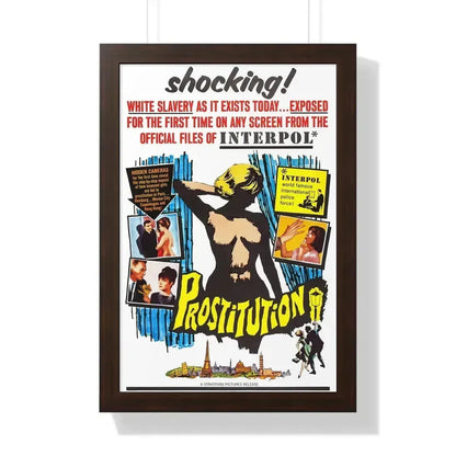 PROSTITUTION 1963 - Framed Movie Poster 16″ x 24″ Walnut - The Sticker Space
