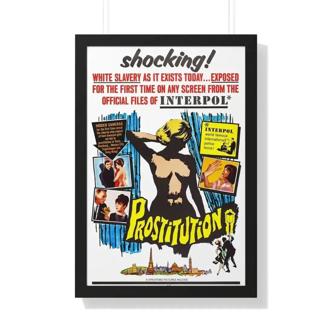 PROSTITUTION 1963 - Framed Movie Poster 20" x 30" Black - The Sticker Space