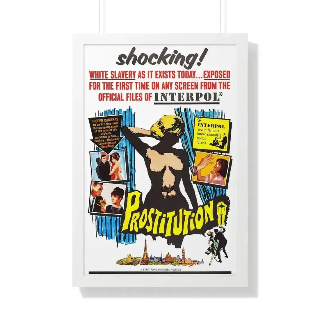 PROSTITUTION 1963 - Framed Movie Poster 20" x 30" White - The Sticker Space