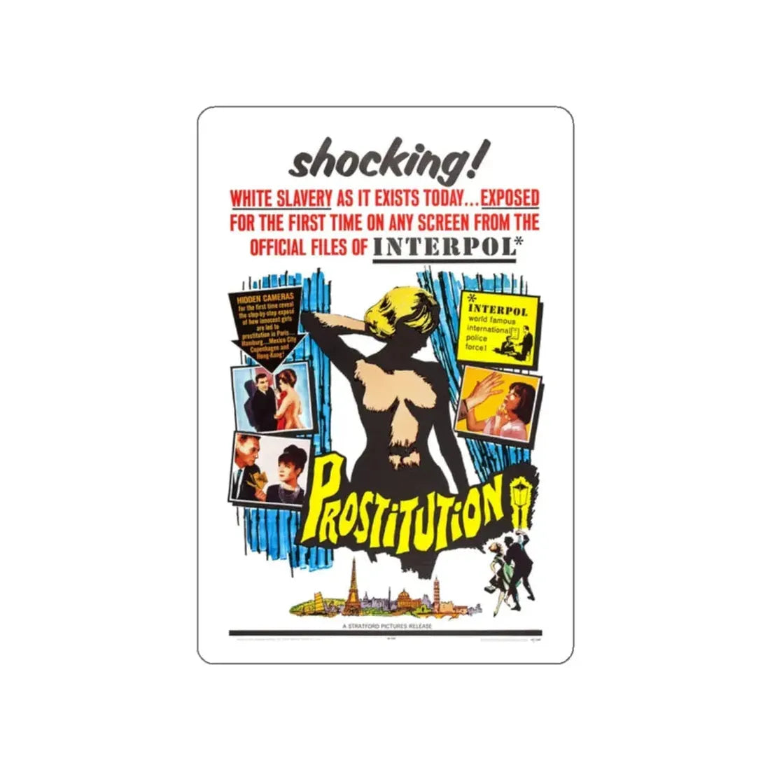 PROSTITUTION 1963 Movie Poster STICKER Vinyl Die-Cut Decal 2 Inch - The Sticker Space