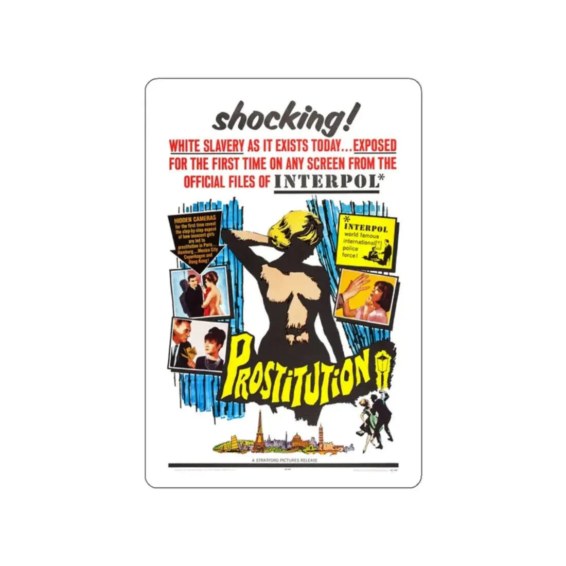 PROSTITUTION 1963 Movie Poster STICKER Vinyl Die-Cut Decal - The Sticker Space