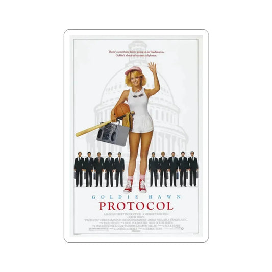 Protocol 1984 Movie Poster - STICKER Vinyl Kiss-Cut Decal 2 Inch White - The Sticker Space