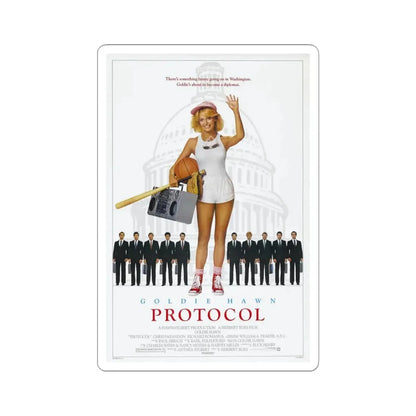 Protocol 1984 Movie Poster - STICKER Vinyl Kiss-Cut Decal 3 Inch White - The Sticker Space