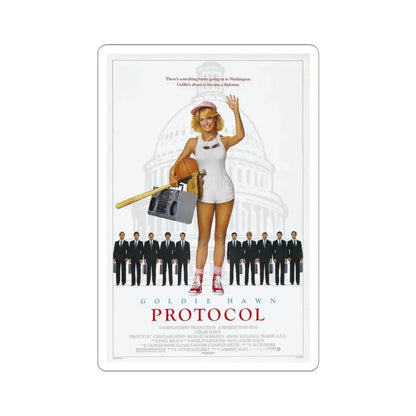 Protocol 1984 Movie Poster - STICKER Vinyl Kiss-Cut Decal 4 Inch White - The Sticker Space