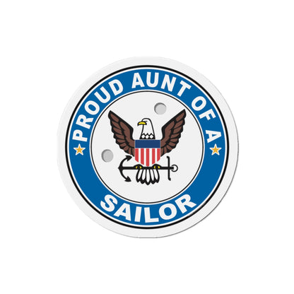 Proud Aunt of a Sailor (U.S. Navy) Die-Cut Magnet-3" x 3"-The Sticker Space