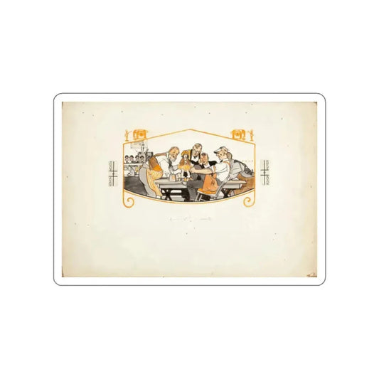 Proud Beauty, Home Companion magazine illustration (Magazine Illustration) STICKER Vinyl Die-Cut Decal White Die-Cut 2 Inch - The Sticker Space