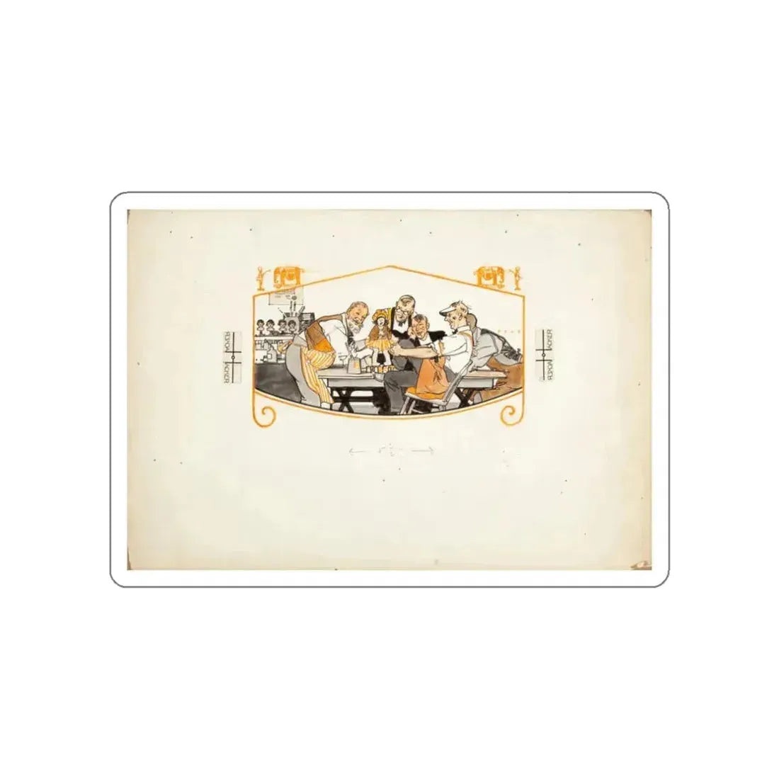 Proud Beauty, Home Companion magazine illustration (Magazine Illustration) STICKER Vinyl Die-Cut Decal White Die-Cut 3 Inch - The Sticker Space