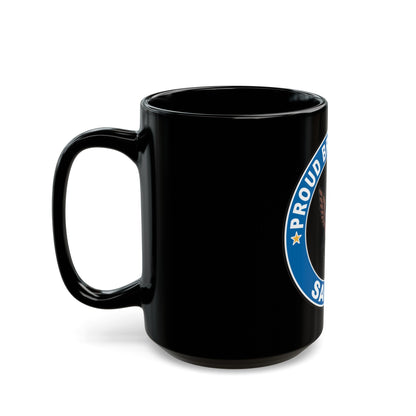 Proud Brother of a Sailor (U.S. Navy) Black Coffee Mug-The Sticker Space