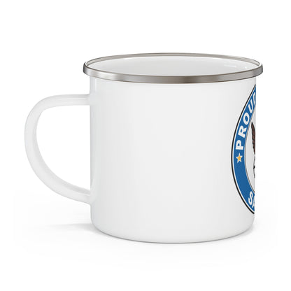 Proud Dad of a Sailor (U.S. Navy) Enamel Mug 12oz-12oz-The Sticker Space