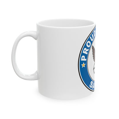 Proud Dad of a Sailor (U.S. Navy) White Coffee Mug-The Sticker Space