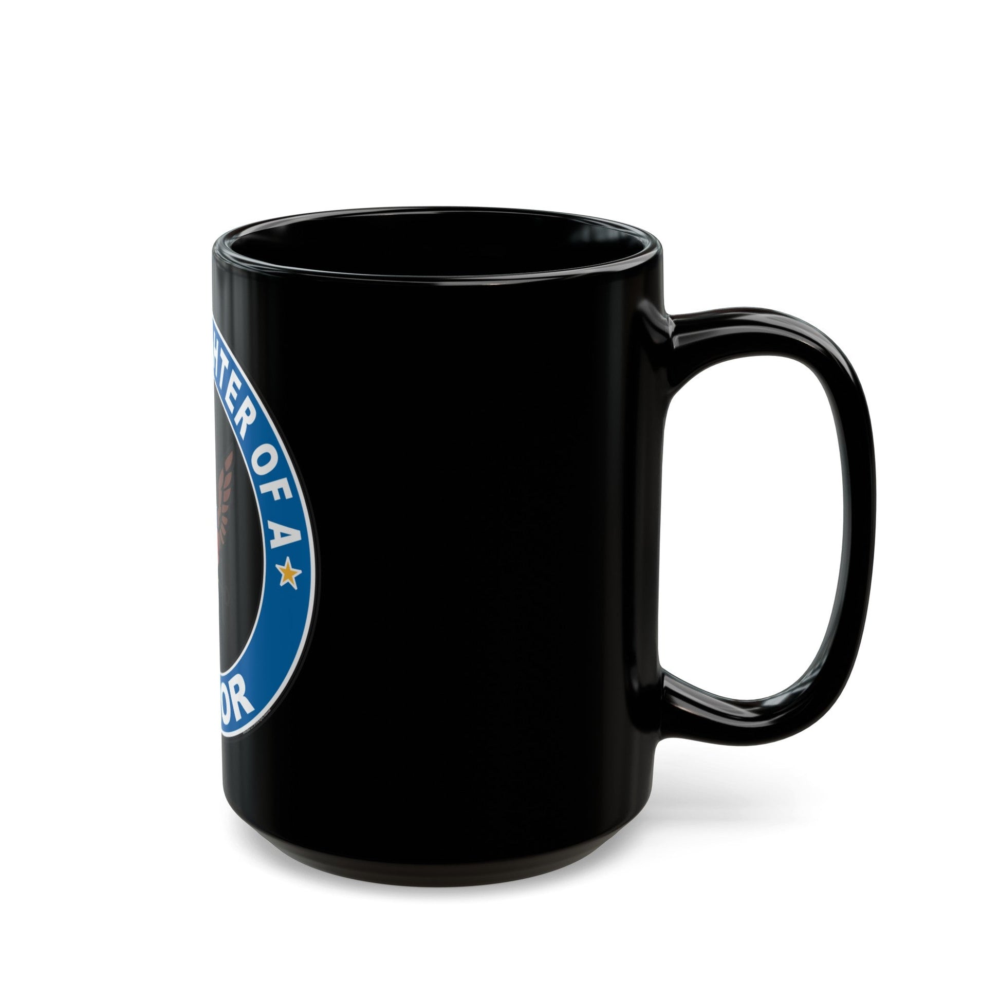 Proud Daughter of a Sailor (U.S. Navy) Black Coffee Mug-The Sticker Space