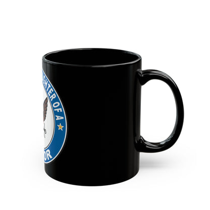 Proud Granddaughter of a Sailor (U.S. Navy) Black Coffee Mug-The Sticker Space