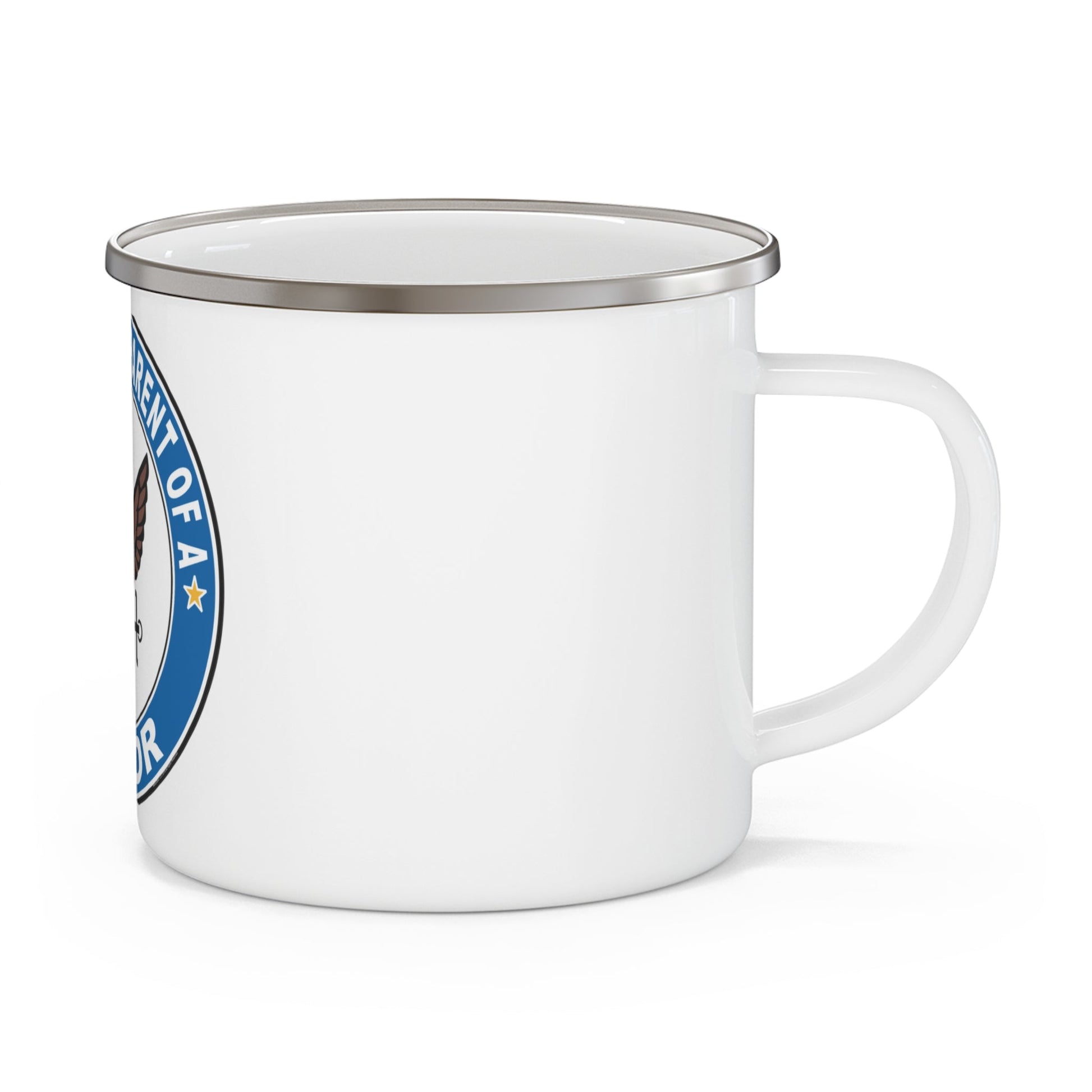 Proud Grandparent of a Sailor (U.S. Navy) Enamel Mug 12oz-12oz-The Sticker Space