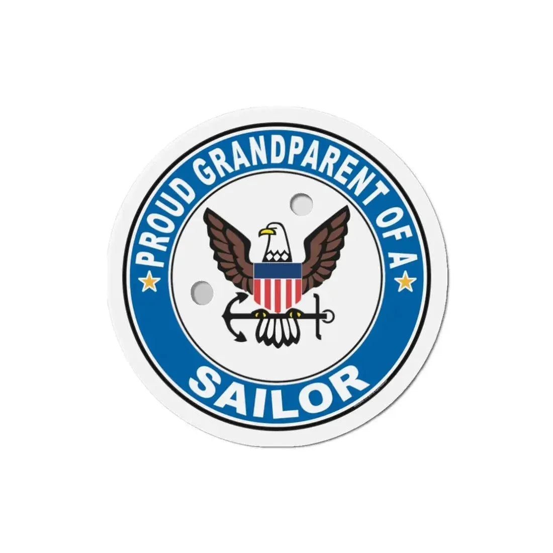 Proud Grandparent of a Sailor (U.S. Navy) Refrigerator Magnet 3 Inch - The Sticker Space