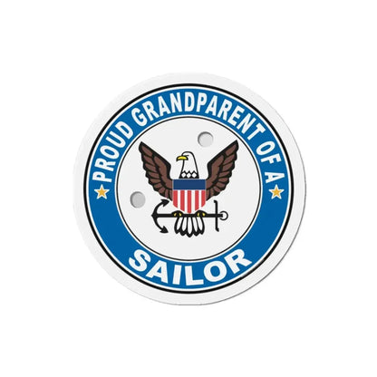 Proud Grandparent of a Sailor (U.S. Navy) Refrigerator Magnet 3 Inch - The Sticker Space