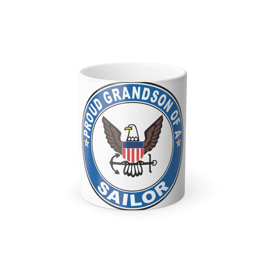 Proud Grandson of a Sailor (U.S. Navy) Color Changing Mug 11oz-11oz-The Sticker Space