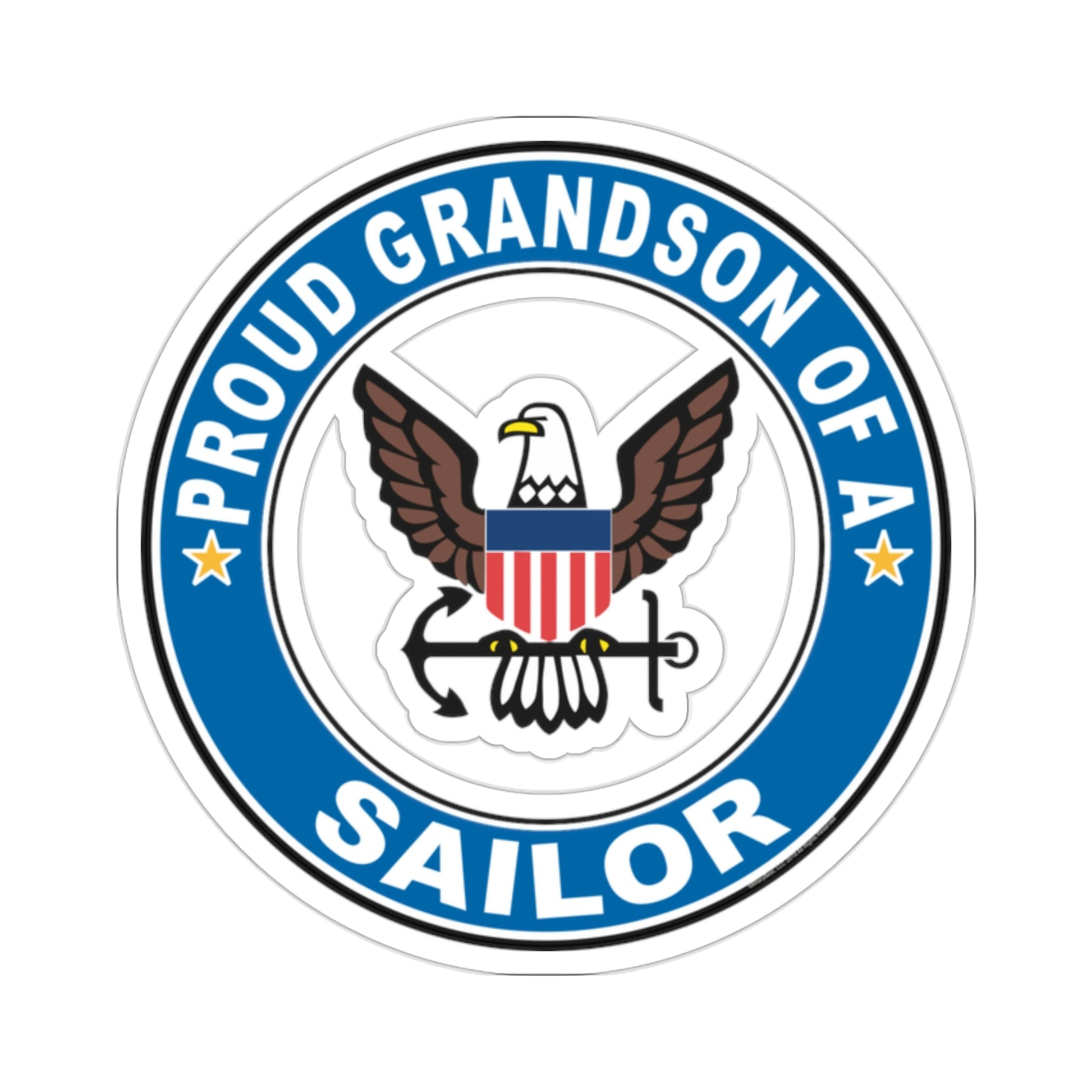 Proud Grandson of a Sailor (U.S. Navy) STICKER Vinyl Die-Cut Decal-2 Inch-The Sticker Space