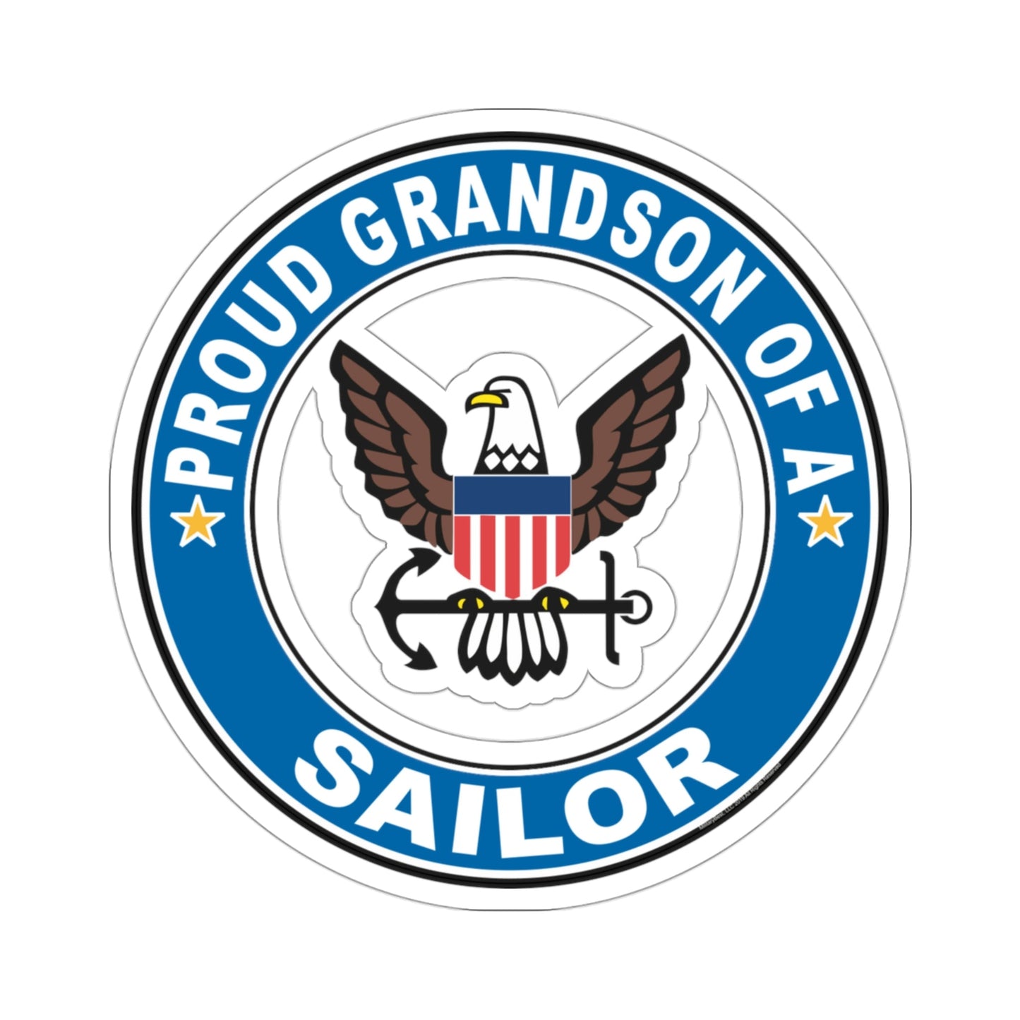 Proud Grandson of a Sailor (U.S. Navy) STICKER Vinyl Die-Cut Decal-3 Inch-The Sticker Space