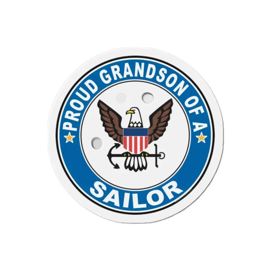 Proud Grandson of a Sailor (U.S. Navy) Refrigerator Magnet 2 Inch - The Sticker Space