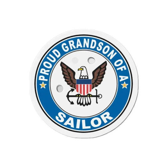Proud Grandson of a Sailor (U.S. Navy) Refrigerator Magnet 2 Inch - The Sticker Space