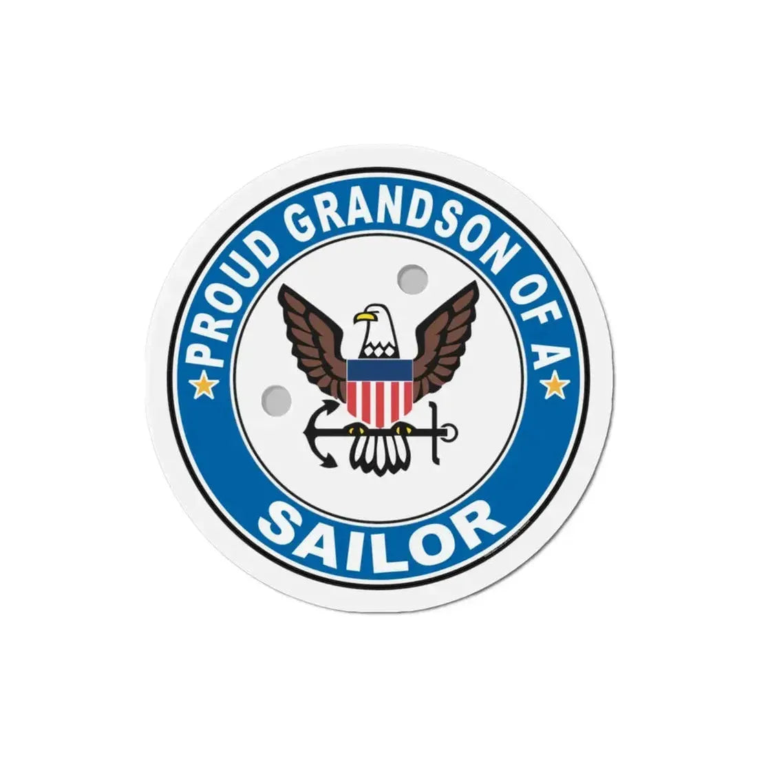 Proud Grandson of a Sailor (U.S. Navy) Refrigerator Magnet 3 Inch - The Sticker Space