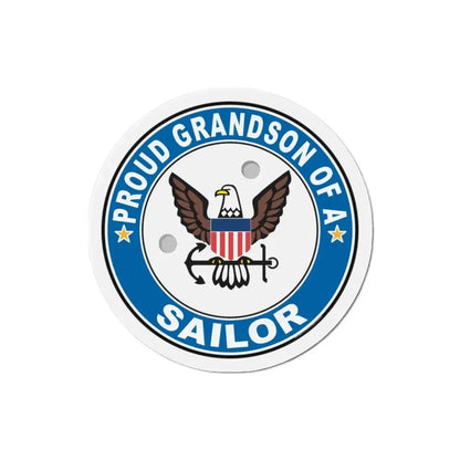 Proud Grandson of a Sailor (U.S. Navy) Refrigerator Magnet 3 Inch - The Sticker Space