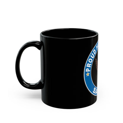 Proud Husband of a Sailor (U.S. Navy) Black Coffee Mug-The Sticker Space