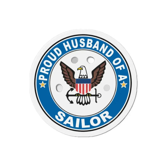 Proud Husband of a Sailor (U.S. Navy) Refrigerator Magnet 2 Inch - The Sticker Space