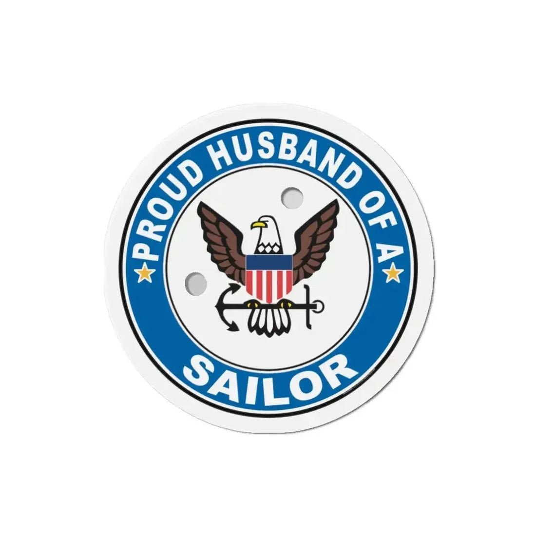 Proud Husband of a Sailor (U.S. Navy) Refrigerator Magnet 3 Inch - The Sticker Space