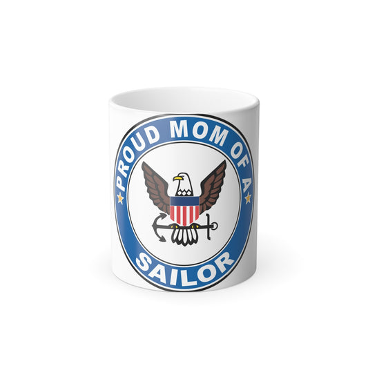 Proud Mom of a Sailor (U.S. Navy) Color Changing Mug 11oz-11oz-The Sticker Space