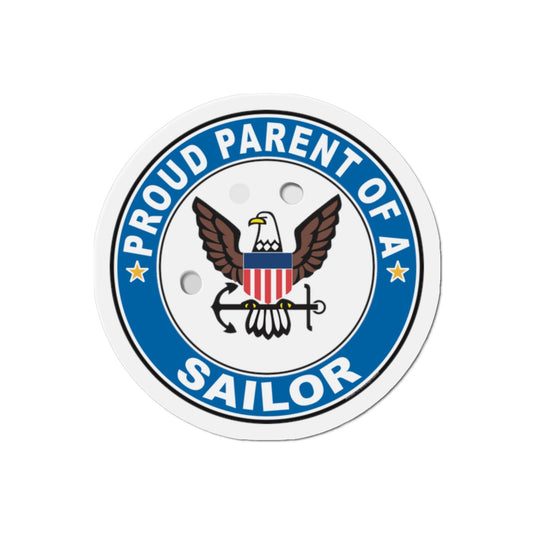 Proud Parent of a Sailor (U.S. Navy) Die-Cut Magnet-2" x 2"-The Sticker Space