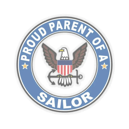 Proud Parent of a Sailor (U.S. Navy) STICKER Vinyl Kiss-Cut Decal 2 Inch Transparent - The Sticker Space