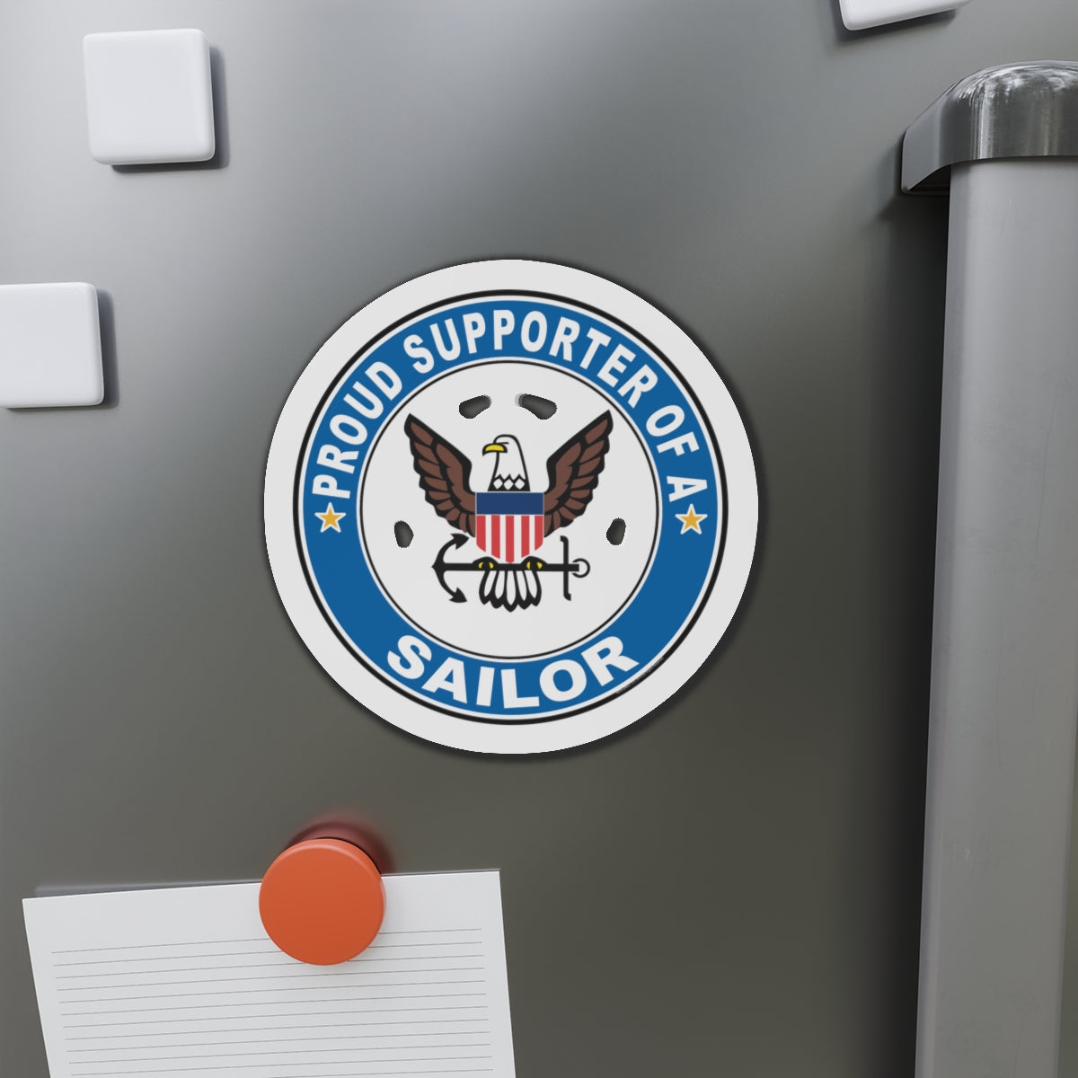 Proud Supporter of a Sailor (U.S. Navy) Die-Cut Magnet-The Sticker Space