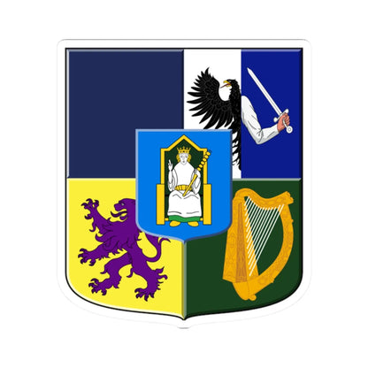 Provincial arms of Ireland 1651 (Ireland) (Coat of Arms) STICKER Vinyl Kiss-Cut Decal 2 Inch White - The Sticker Space