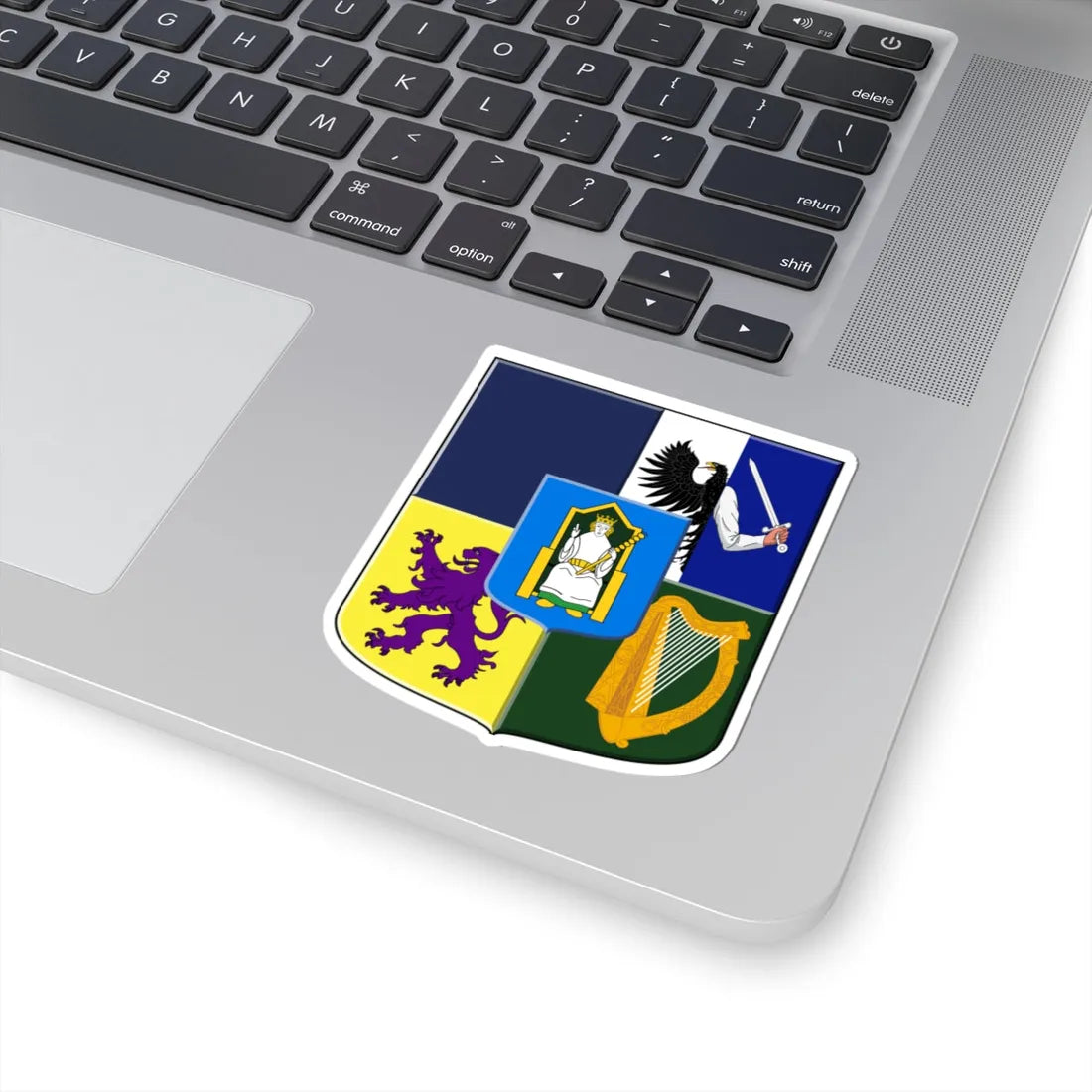 Provincial arms of Ireland 1651 (Ireland) (Coat of Arms) STICKER Vinyl Kiss-Cut Decal - The Sticker Space