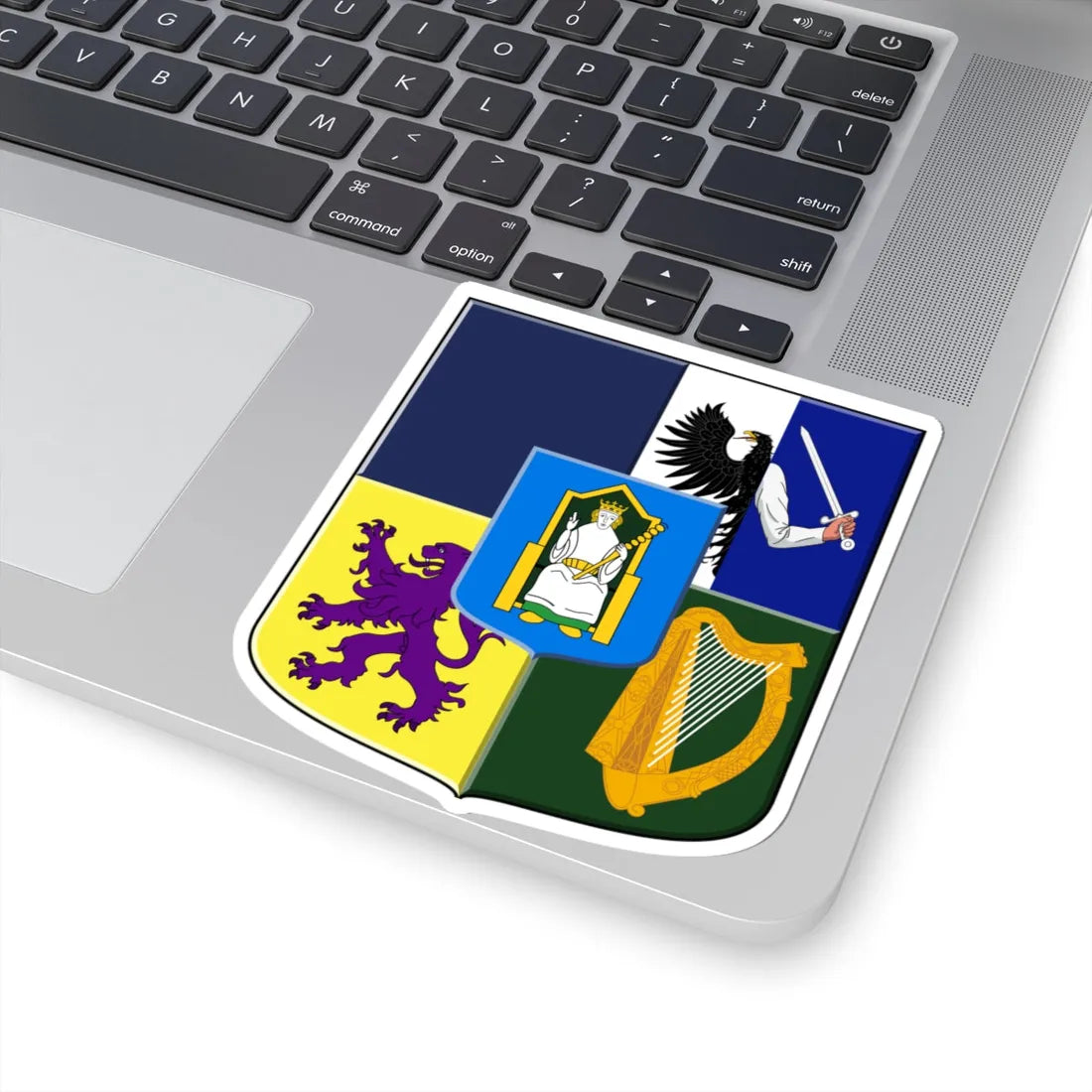 Provincial arms of Ireland 1651 (Ireland) (Coat of Arms) STICKER Vinyl Kiss-Cut Decal - The Sticker Space