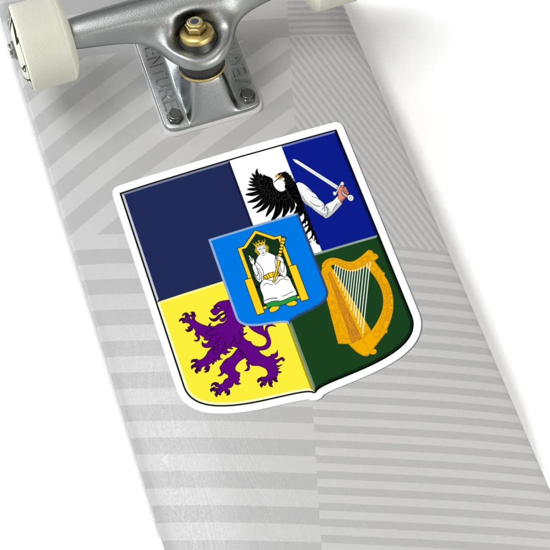 Provincial arms of Ireland 1651 (Ireland) (Coat of Arms) STICKER Vinyl Kiss-Cut Decal - The Sticker Space