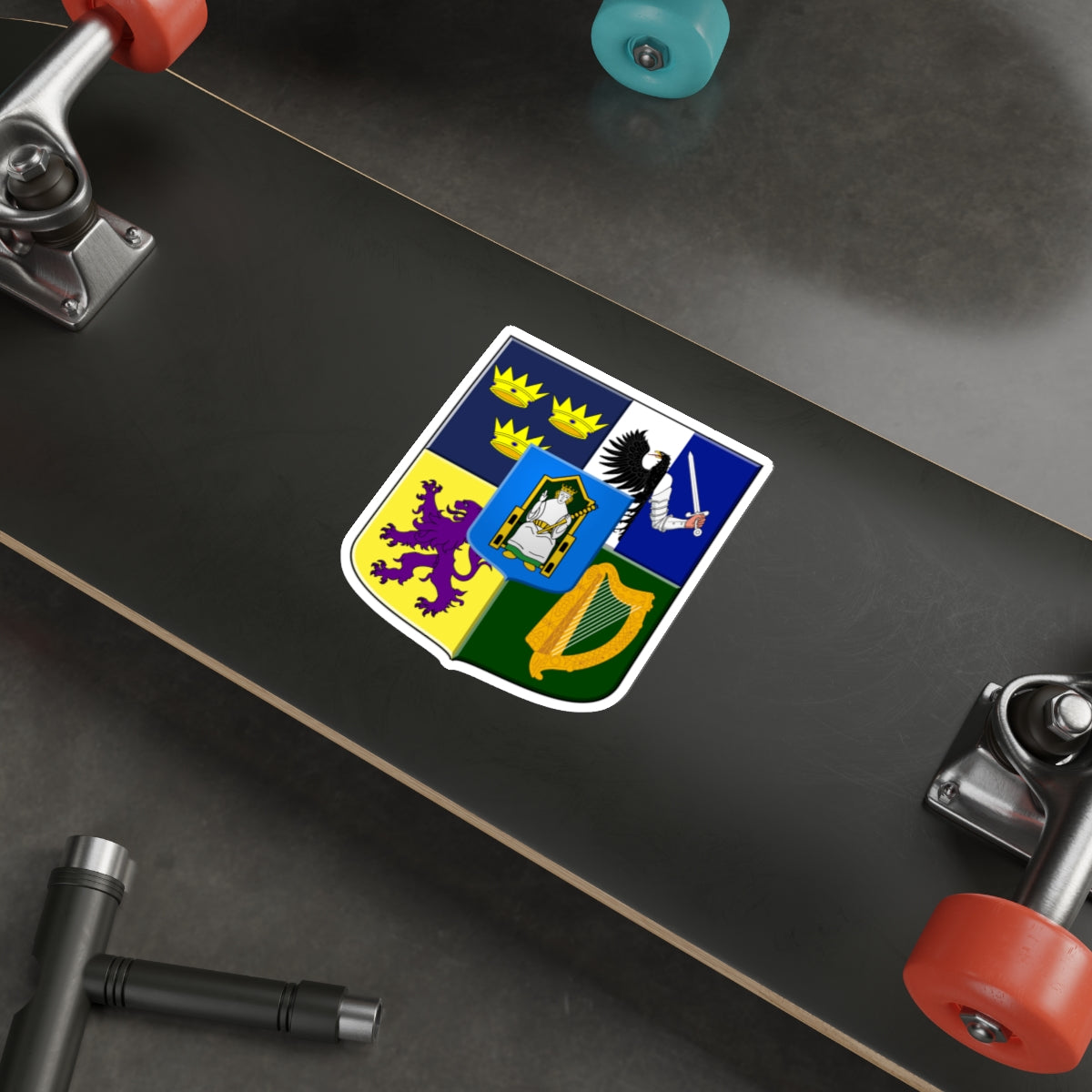 Provincial arms of Ireland, 1651 STICKER Vinyl Die-Cut Decal-The Sticker Space