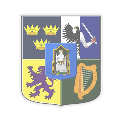 Provincial arms of Ireland, 1651 - STICKER Vinyl Kiss-Cut Decal 6 Inch Transparent - The Sticker Space