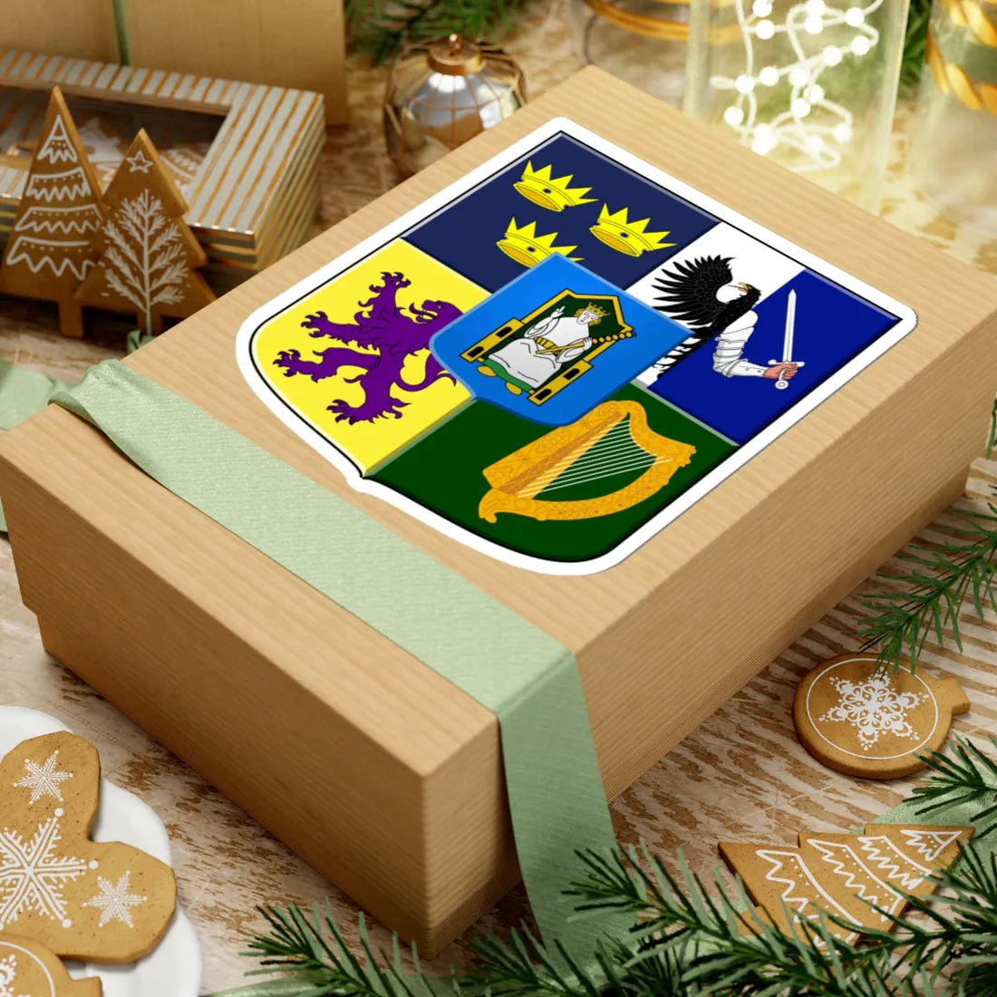 Provincial arms of Ireland, 1651 - STICKER Vinyl Kiss-Cut Decal - The Sticker Space