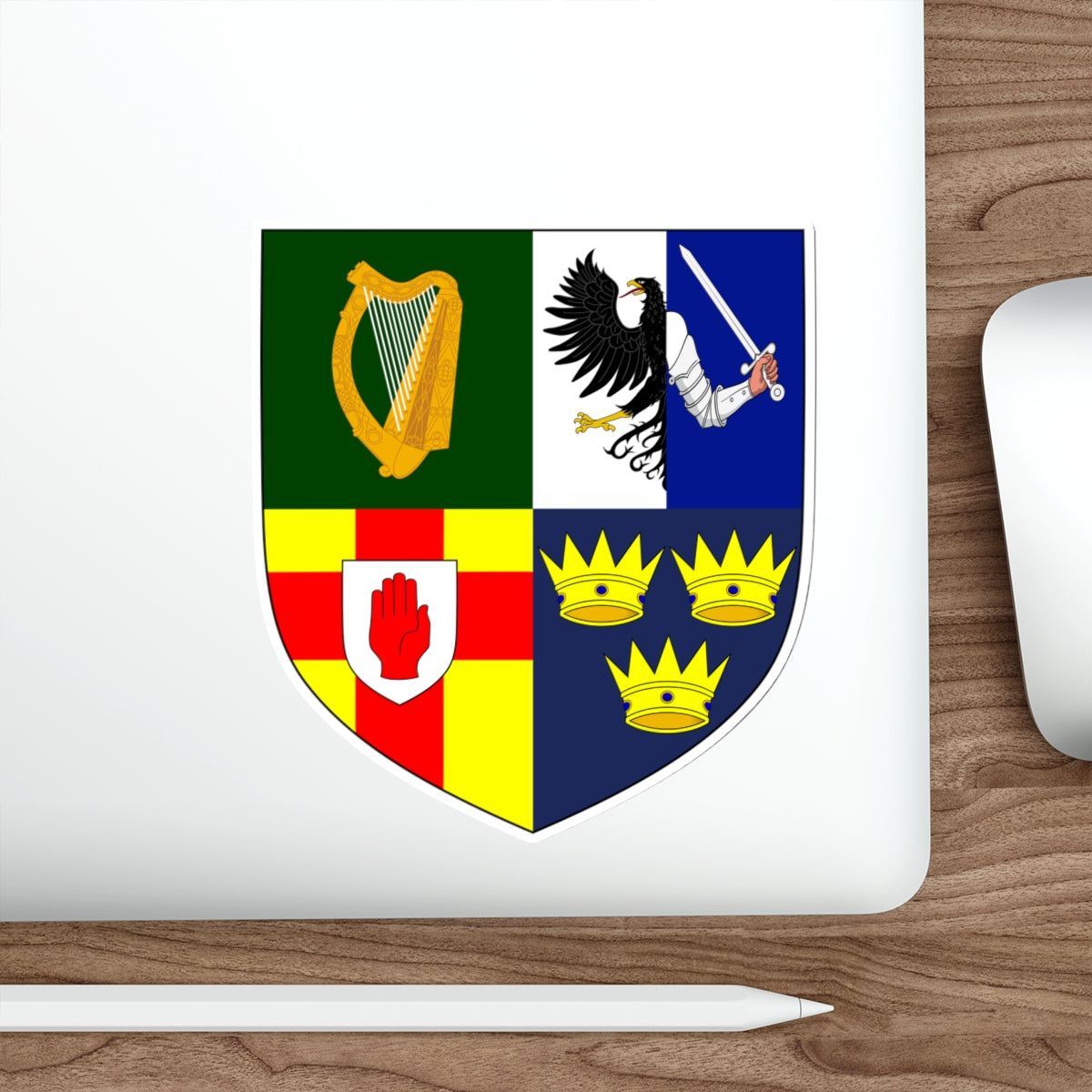 Provincial Arms of Ireland STICKER Vinyl Die-Cut Decal-The Sticker Space