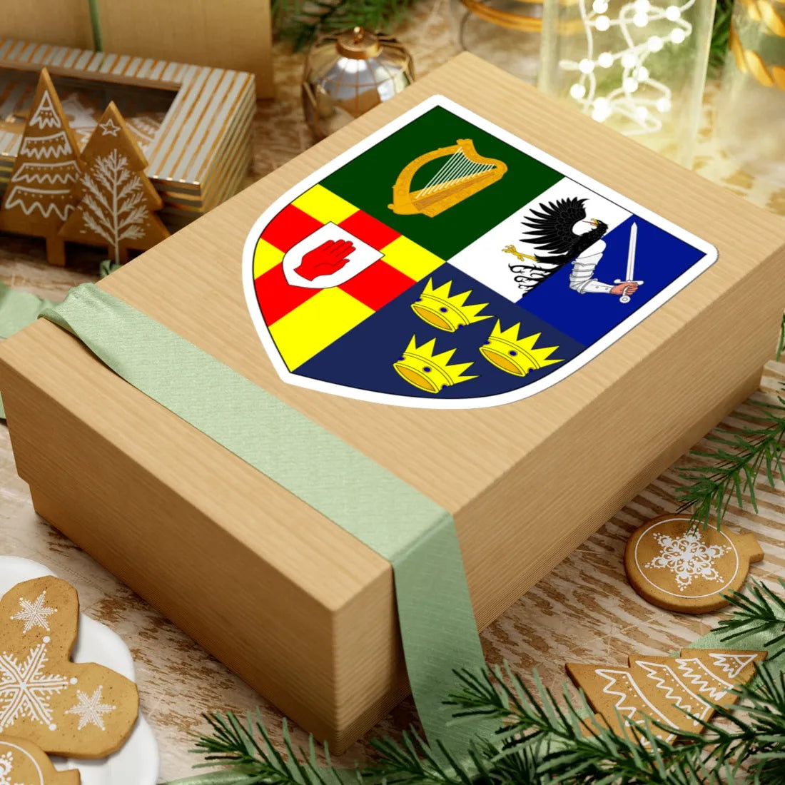 Provincial Arms of Ireland - STICKER Vinyl Kiss-Cut Decal - The Sticker Space