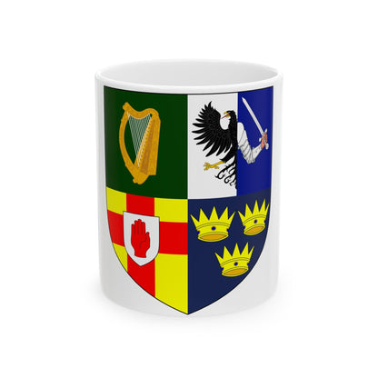 Provincial Arms of Ireland - White Coffee Mug-11oz-The Sticker Space