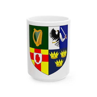 Provincial Arms of Ireland - White Coffee Mug-15oz-The Sticker Space