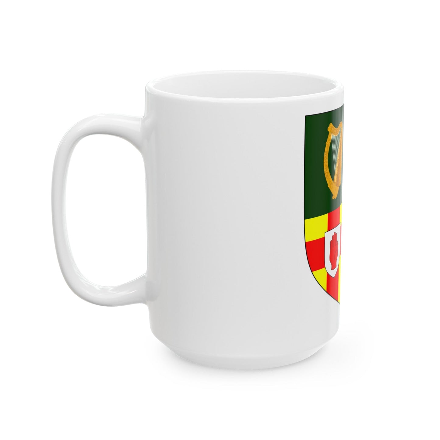 Provincial Arms of Ireland - White Coffee Mug-The Sticker Space